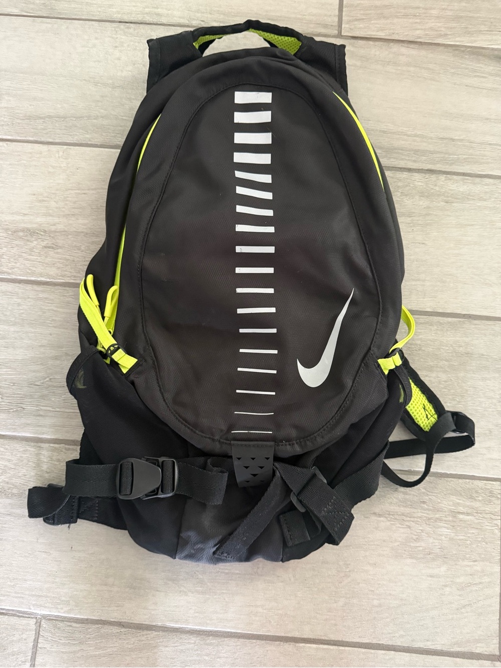 Nike Black Backpack with Neon Yellow Accents
